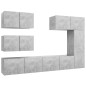vidaXL 6-tlg. TV-Schrank-Set Betongrau Holzwerkstoff vidaXL 6-tlg. TV-Schrank-Set Betongrau Holzwerkstoff