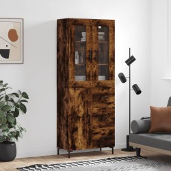 Highboard Räuchereiche 69,5x34x180 cm Holzwerkstoff