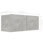 6-tlg. TV-Schrank-Set Betongrau Holzwerkstoff 6-tlg. TV-Schrank-Set Betongrau Holzwerkstoff