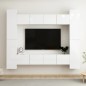 8-tlg. TV-Schrank-Set Hochglanz-Weiß Holzwerkstoff 8-tlg. TV-Schrank-Set Hochglanz-Weiß Holzwerkstoff