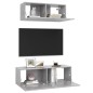 2-tlg. TV-Schrank-Set Betongrau Holzwerkstoff 2-tlg. TV-Schrank-Set Betongrau Holzwerkstoff