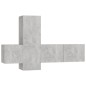 3-tlg. TV-Schrank-Set Betongrau Holzwerkstoff 3-tlg. TV-Schrank-Set Betongrau Holzwerkstoff