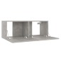 3-tlg. TV-Schrank-Set Betongrau Holzwerkstoff 3-tlg. TV-Schrank-Set Betongrau Holzwerkstoff