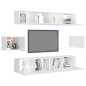 6-tlg. TV-Schrank-Set Hochglanz-Weiß Holzwerkstoff 6-tlg. TV-Schrank-Set Hochglanz-Weiß Holzwerkstoff