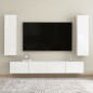 4-tlg. TV-Schrank-Set Hochglanz-Weiß Holzwerkstoff 4-tlg. TV-Schrank-Set Hochglanz-Weiß Holzwerkstoff