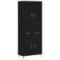 Highboard Schwarz 69,5x34x180 cm Holzwerkstoff Highboard Schwarz 69,5x34x180 cm Holzwerkstoff