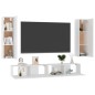 4-tlg. TV-Schrank-Set Hochglanz-Weiß Holzwerkstoff 4-tlg. TV-Schrank-Set Hochglanz-Weiß Holzwerkstoff