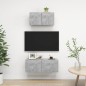 2-tlg. TV-Schrank-Set Betongrau Holzwerkstoff 2-tlg. TV-Schrank-Set Betongrau Holzwerkstoff