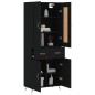 Highboard Schwarz 69,5x34x180 cm Holzwerkstoff Highboard Schwarz 69,5x34x180 cm Holzwerkstoff