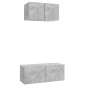 2-tlg. TV-Schrank-Set Betongrau Holzwerkstoff 2-tlg. TV-Schrank-Set Betongrau Holzwerkstoff