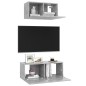 2-tlg. TV-Schrank-Set Betongrau Holzwerkstoff 2-tlg. TV-Schrank-Set Betongrau Holzwerkstoff