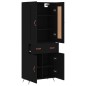 Highboard Schwarz 69,5x34x180 cm Holzwerkstoff Highboard Schwarz 69,5x34x180 cm Holzwerkstoff
