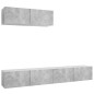 vidaXL TV-Schränke 3 Stk. Betongrau Holzwerkstoff vidaXL TV-Schränke 3 Stk. Betongrau Holzwerkstoff