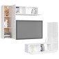 vidaXL 4-tlg. TV-Schrank-Set Hochglanz-Weiß Holzwerkstoff vidaXL 4-tlg. TV-Schrank-Set Hochglanz-Weiß Holzwerkstoff