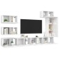 8-tlg. TV-Schrank-Set Hochglanz-Weiß Holzwerkstoff 8-tlg. TV-Schrank-Set Hochglanz-Weiß Holzwerkstoff