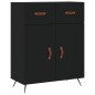 Highboard Schwarz 69,5x34x180 cm Holzwerkstoff Highboard Schwarz 69,5x34x180 cm Holzwerkstoff