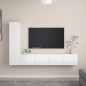 4-tlg. TV-Schrank-Set Hochglanz-Weiß Holzwerkstoff 4-tlg. TV-Schrank-Set Hochglanz-Weiß Holzwerkstoff