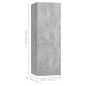 TV-Schränke 4 Stk. Betongrau 30,5x30x90 cm Holzwerkstoff TV-Schränke 4 Stk. Betongrau 30,5x30x90 cm Holzwerkstoff