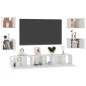 7-tlg. TV-Schrank-Set Hochglanz-Weiß Holzwerkstoff 7-tlg. TV-Schrank-Set Hochglanz-Weiß Holzwerkstoff