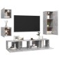 vidaXL 5-tlg. TV-Schrank-Set Betongrau Holzwerkstoff vidaXL 5-tlg. TV-Schrank-Set Betongrau Holzwerkstoff