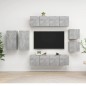 8-tlg. TV-Schrank-Set Betongrau Holzwerkstoff 8-tlg. TV-Schrank-Set Betongrau Holzwerkstoff