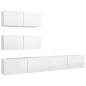 vidaXL 4-tlg. TV-Schrank-Set Hochglanz-Weiß Holzwerkstoff vidaXL 4-tlg. TV-Schrank-Set Hochglanz-Weiß Holzwerkstoff