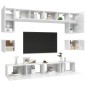 vidaXL 8-tlg. TV-Schrank-Set Hochglanz-Weiß Holzwerkstoff vidaXL 8-tlg. TV-Schrank-Set Hochglanz-Weiß Holzwerkstoff