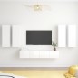 6-tlg. TV-Schrank-Set Hochglanz-Weiß Holzwerkstoff 6-tlg. TV-Schrank-Set Hochglanz-Weiß Holzwerkstoff