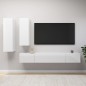 4-tlg. TV-Schrank-Set Hochglanz-Weiß Holzwerkstoff 4-tlg. TV-Schrank-Set Hochglanz-Weiß Holzwerkstoff