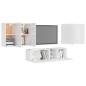6-tlg. TV-Schrank-Set Hochglanz-Weiß Holzwerkstoff 6-tlg. TV-Schrank-Set Hochglanz-Weiß Holzwerkstoff
