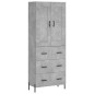 vidaXL Highboard Betongrau 69,5x34x180 cm Holzwerkstoff vidaXL Highboard Betongrau 69,5x34x180 cm Holzwerkstoff