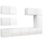 6-tlg. TV-Schrank-Set Hochglanz-Weiß Holzwerkstoff 6-tlg. TV-Schrank-Set Hochglanz-Weiß Holzwerkstoff