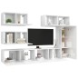 6-tlg. TV-Schrank-Set Hochglanz-Weiß Holzwerkstoff 6-tlg. TV-Schrank-Set Hochglanz-Weiß Holzwerkstoff