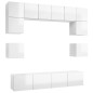 8-tlg. TV-Schrank-Set Hochglanz-Weiß Holzwerkstoff 8-tlg. TV-Schrank-Set Hochglanz-Weiß Holzwerkstoff