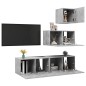 vidaXL 4-tlg. TV-Schrank-Set Betongrau Holzwerkstoff vidaXL 4-tlg. TV-Schrank-Set Betongrau Holzwerkstoff