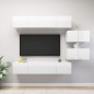 6-tlg. TV-Schrank-Set Hochglanz-Weiß Holzwerkstoff 6-tlg. TV-Schrank-Set Hochglanz-Weiß Holzwerkstoff