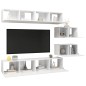 6-tlg. TV-Schrank-Set Hochglanz-Weiß Holzwerkstoff 6-tlg. TV-Schrank-Set Hochglanz-Weiß Holzwerkstoff