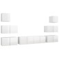 8-tlg. TV-Schrank-Set Hochglanz-Weiß Holzwerkstoff 8-tlg. TV-Schrank-Set Hochglanz-Weiß Holzwerkstoff