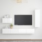 4-tlg. TV-Schrank-Set Hochglanz-Weiß Holzwerkstoff 4-tlg. TV-Schrank-Set Hochglanz-Weiß Holzwerkstoff