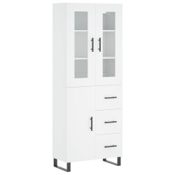 Highboard Weiß 69,5x34x180 cm Holzwerkstoff