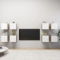 vidaXL TV-Wandschränke 8 Stk. Weiß Sonoma-Eiche 30,5x30x30 cm vidaXL TV-Wandschränke 8 Stk. Weiß Sonoma-Eiche 30,5x30x30 cm