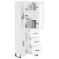 Highboard Weiß 69,5x34x180 cm Holzwerkstoff Highboard Weiß 69,5x34x180 cm Holzwerkstoff