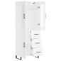 Highboard Weiß 69,5x34x180 cm Holzwerkstoff Highboard Weiß 69,5x34x180 cm Holzwerkstoff
