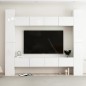 8-tlg. TV-Schrank-Set Hochglanz-Weiß Holzwerkstoff 8-tlg. TV-Schrank-Set Hochglanz-Weiß Holzwerkstoff