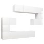 8-tlg. TV-Schrank-Set Hochglanz-Weiß Holzwerkstoff 8-tlg. TV-Schrank-Set Hochglanz-Weiß Holzwerkstoff