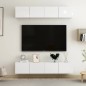 vidaXL TV-Schränke 4 Stk. Hochglanz-Weiß 80x30x30 cm Holzwerkstoff vidaXL TV-Schränke 4 Stk. Hochglanz-Weiß 80x30x30 cm Holzwerkstoff