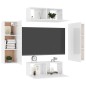 4-tlg. TV-Schrank-Set Hochglanz-Weiß Holzwerkstoff 4-tlg. TV-Schrank-Set Hochglanz-Weiß Holzwerkstoff