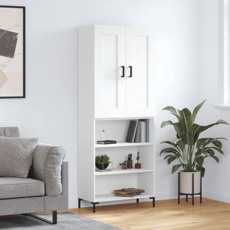 Highboard Weiß 69,5x34x180 cm Holzwerkstoff