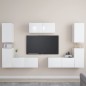 7-tlg. TV-Schrank-Set Hochglanz-Weiß Holzwerkstoff 7-tlg. TV-Schrank-Set Hochglanz-Weiß Holzwerkstoff