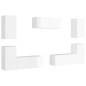 7-tlg. TV-Schrank-Set Hochglanz-Weiß Holzwerkstoff 7-tlg. TV-Schrank-Set Hochglanz-Weiß Holzwerkstoff